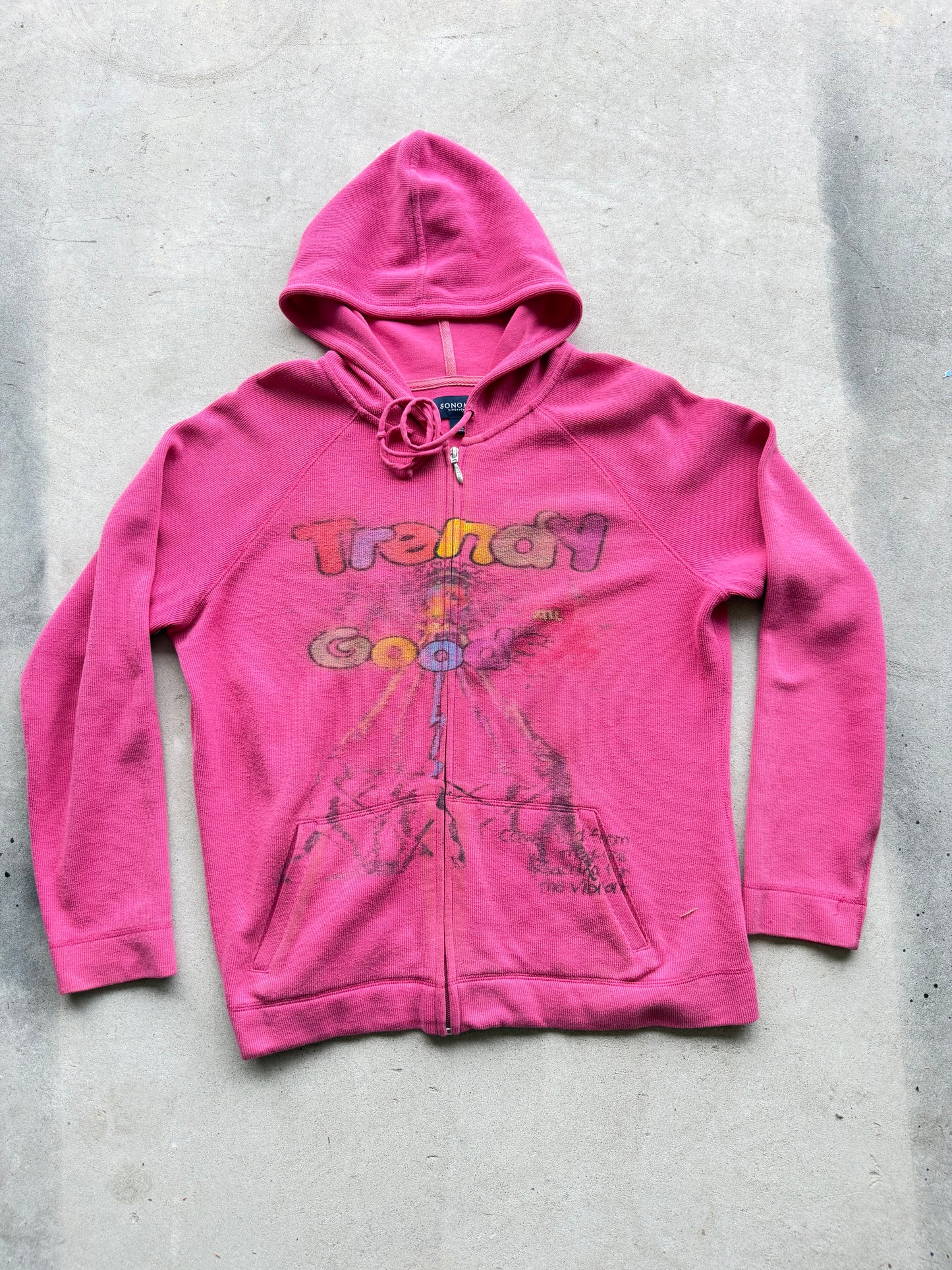 Pink Trendy Thermal hoodie