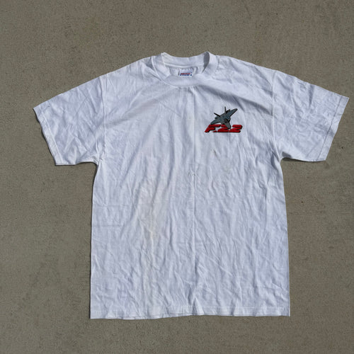 Vintage 90s F-22 Raptor Fighter Jet T-Shirt Hanes Beefy-T USA