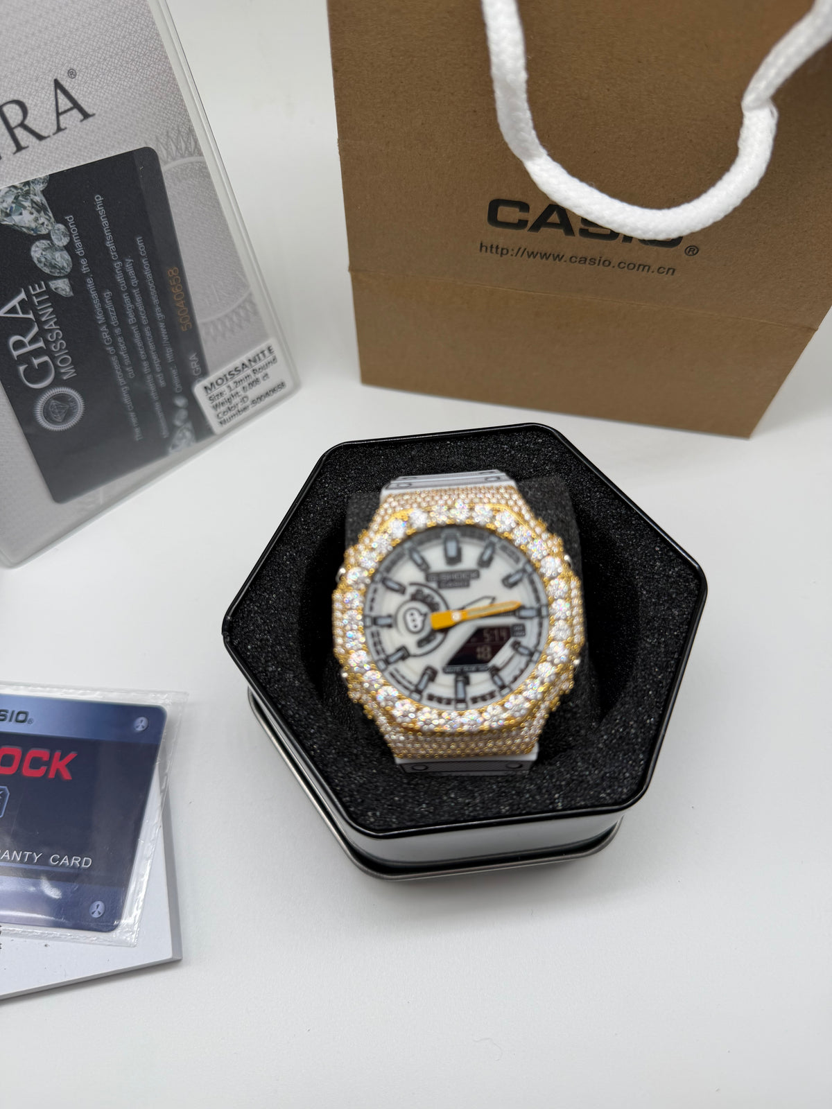 White Manga Theme Iced G Shock