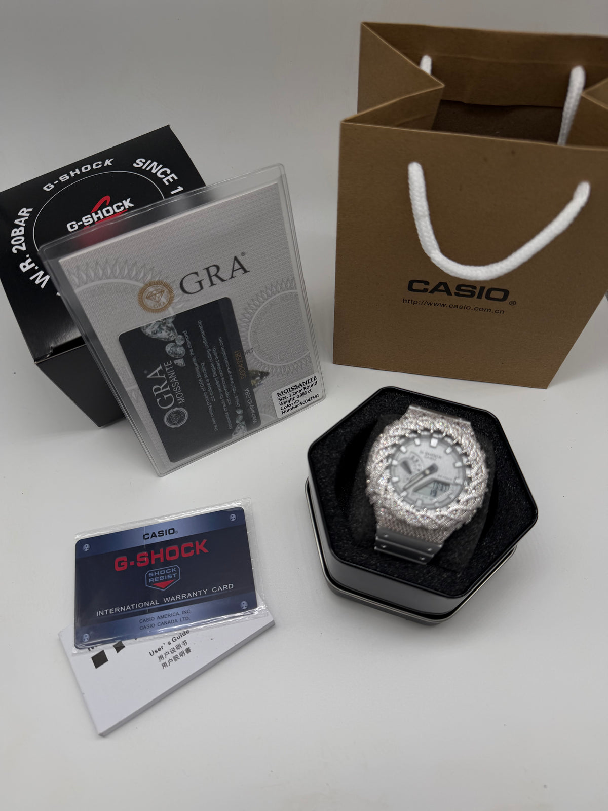 SILVER Iced G Shock