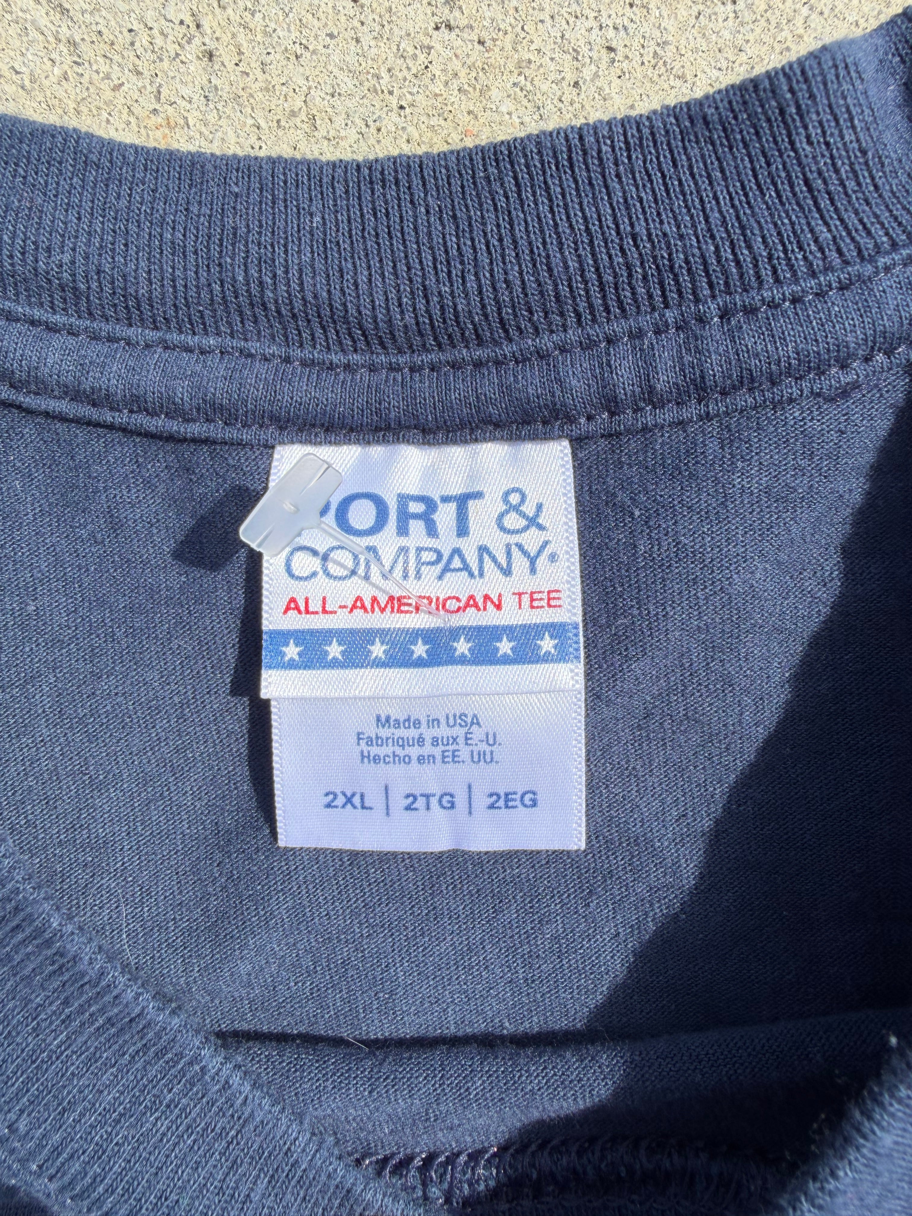 Funny "BULL-" Caricature Port & Company All-American Tee Made in USA