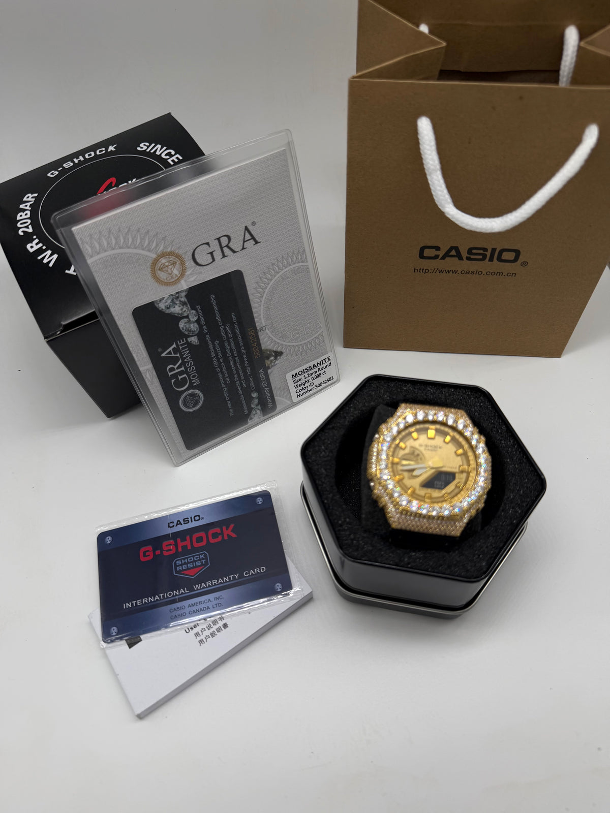 GOLD N Black Iced G Shock