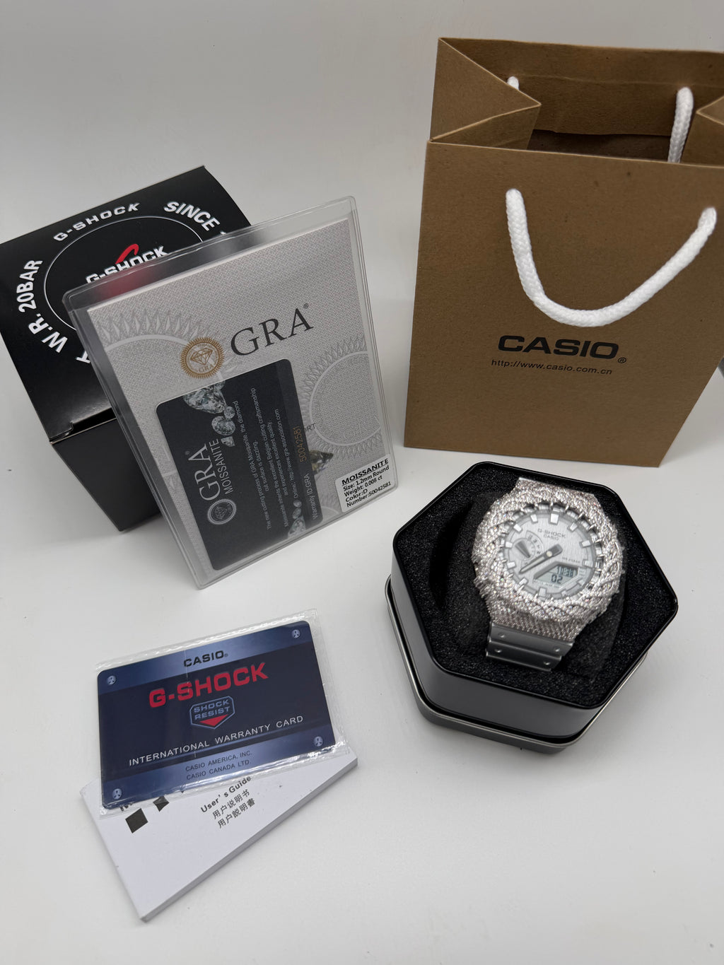 SILVER Iced G Shock