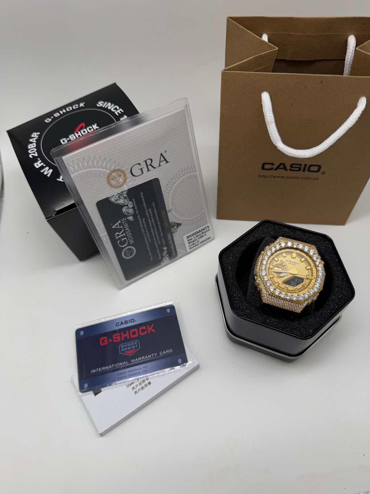 GOLD N Black Iced G Shock