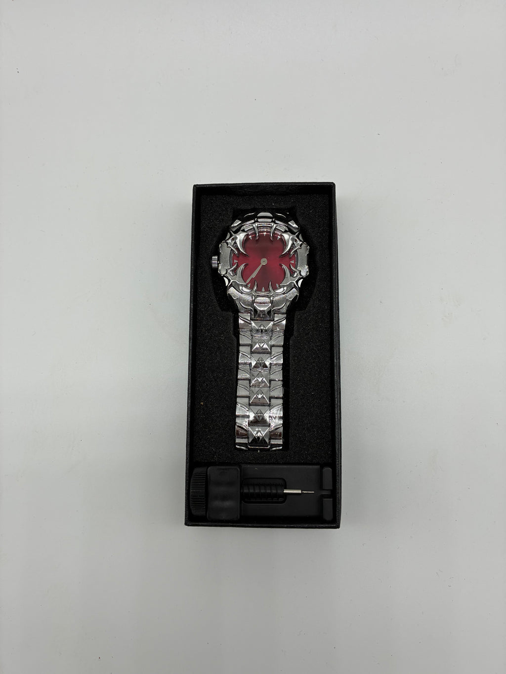 Silver N Red Claw Watch