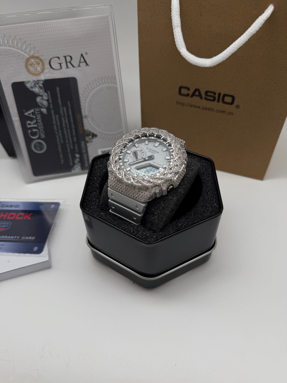 SILVER Iced G Shock