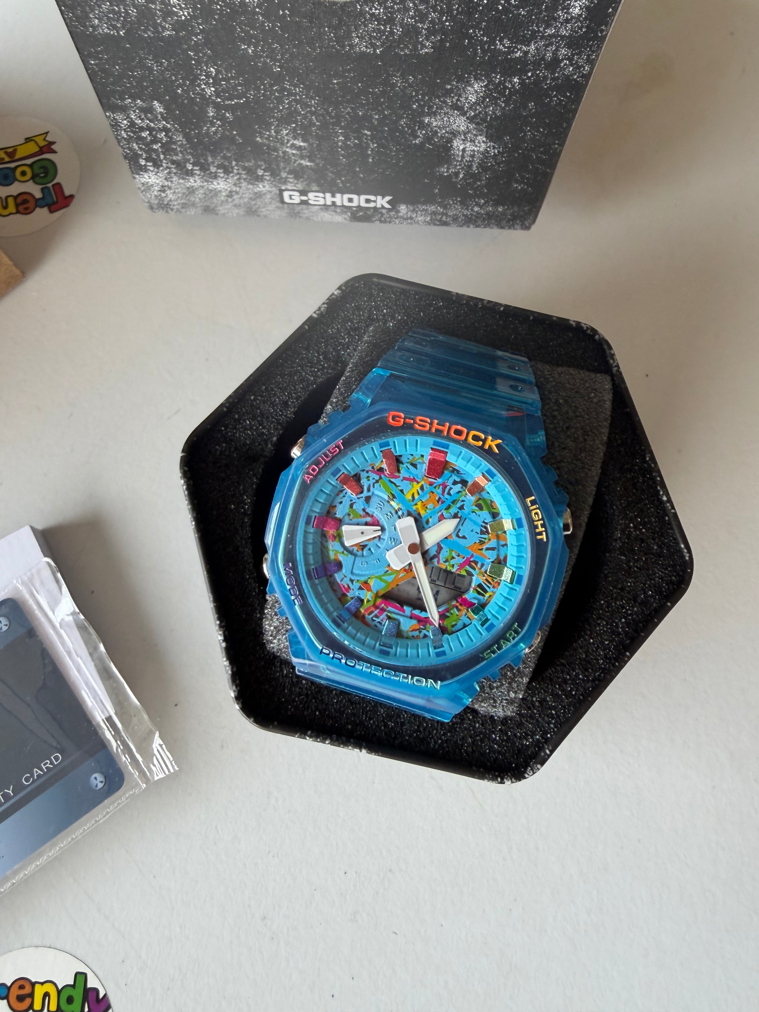 Color Scatter Transparent G Shocks