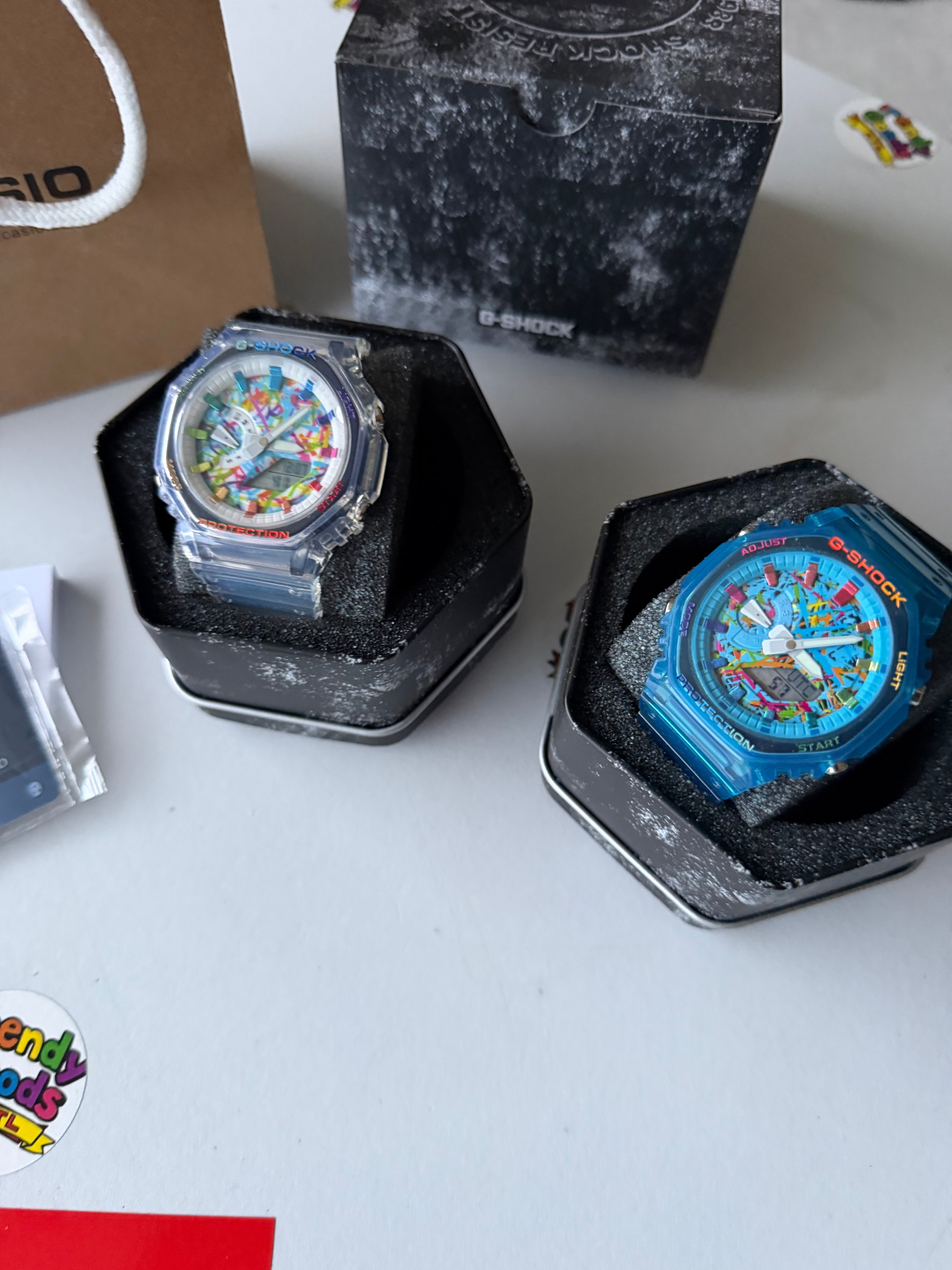 Color Scatter Transparent G Shocks