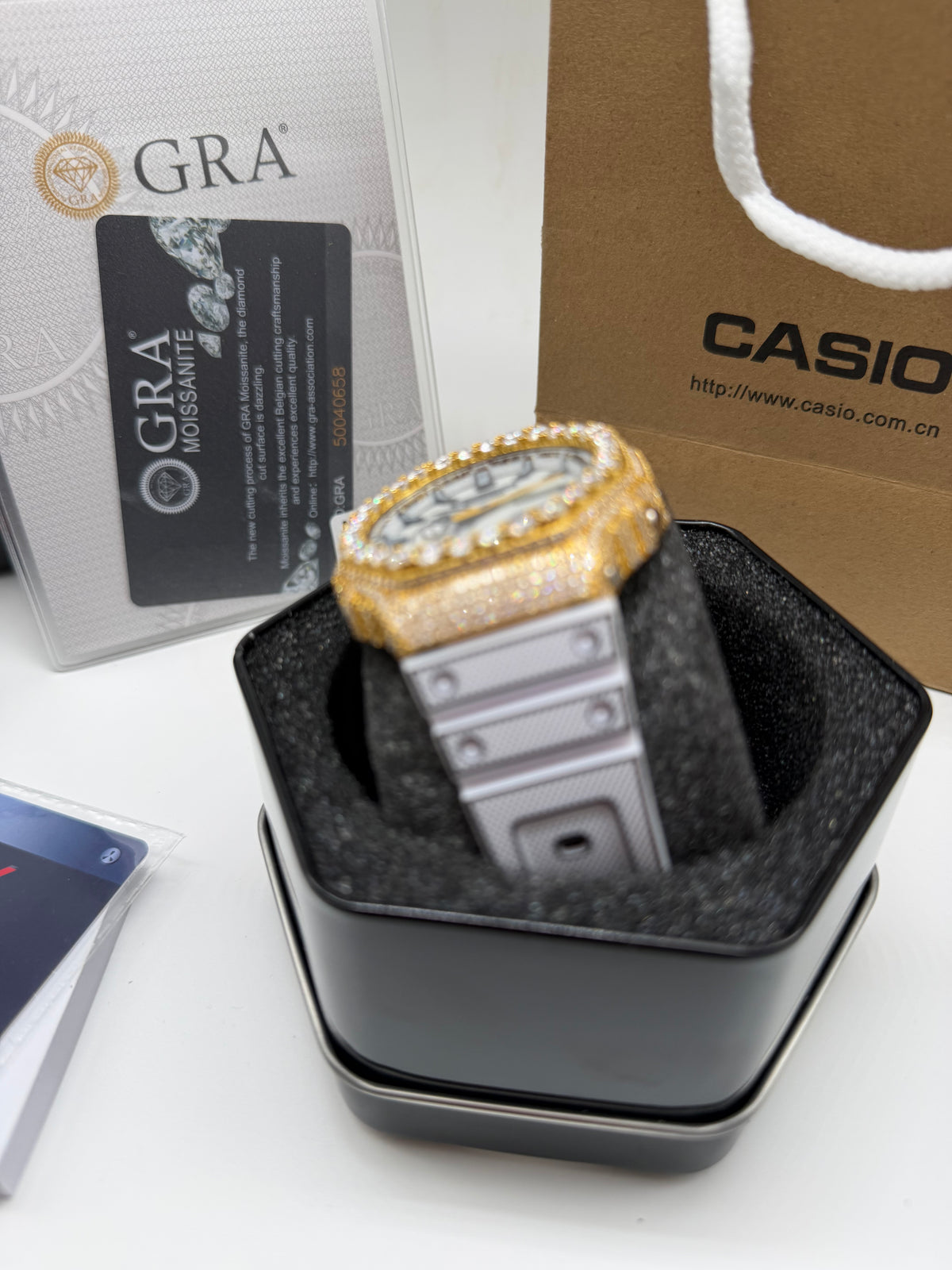 White Manga Theme Iced G Shock
