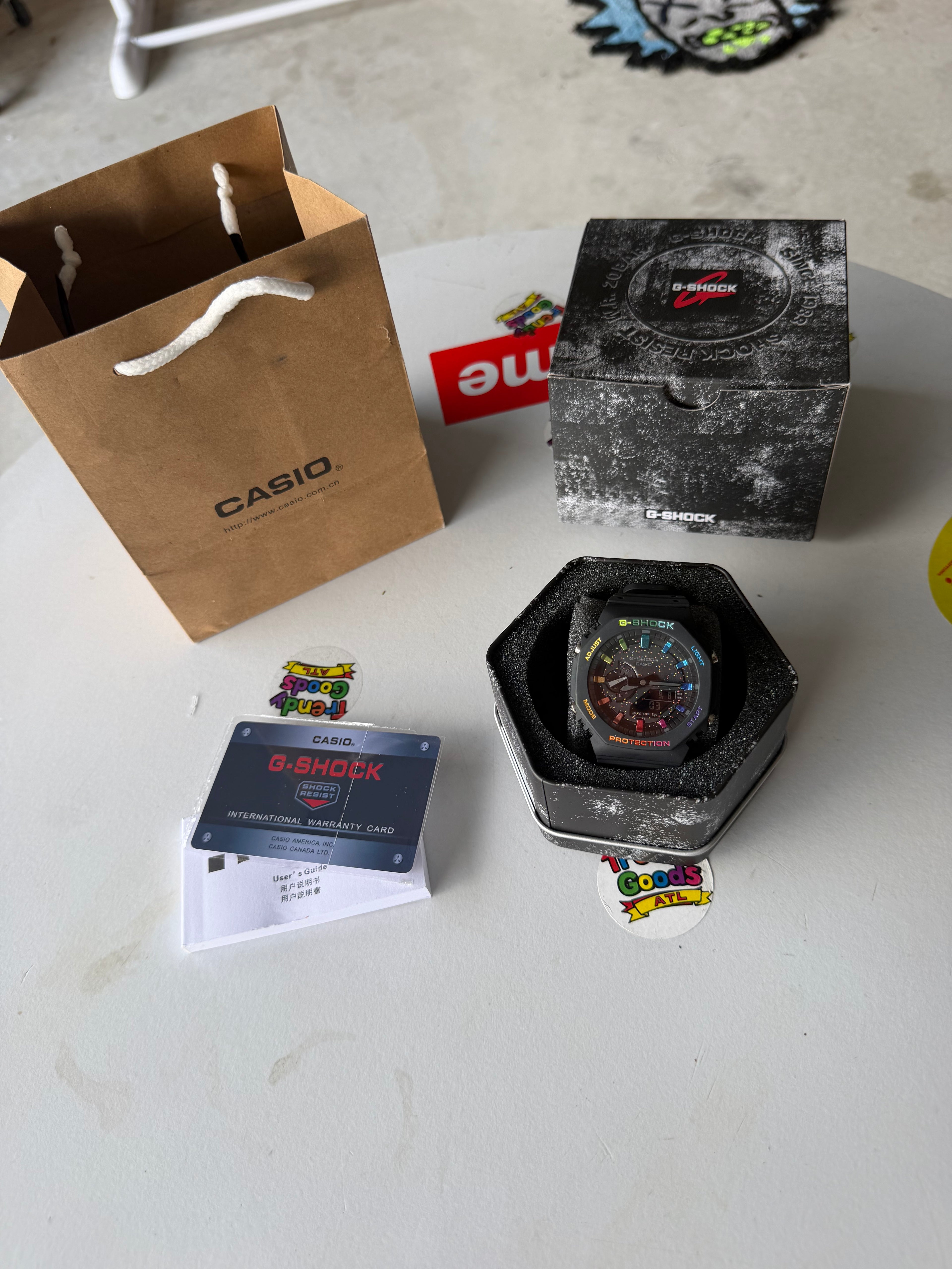 All Black Splatter G Shock