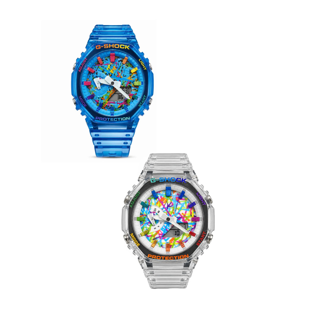 Color Scatter Transparent G Shocks