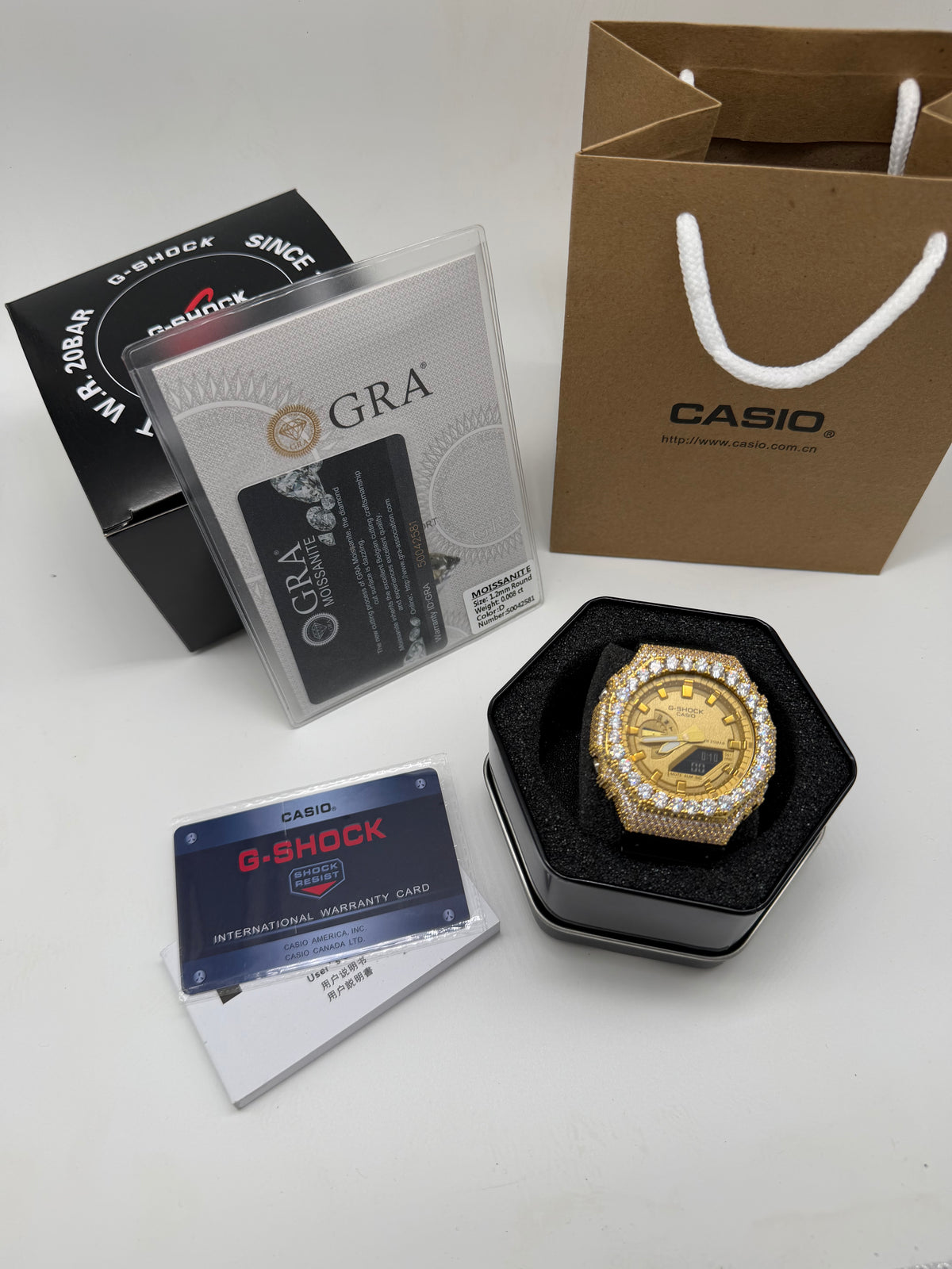 GOLD N Black Iced G Shock