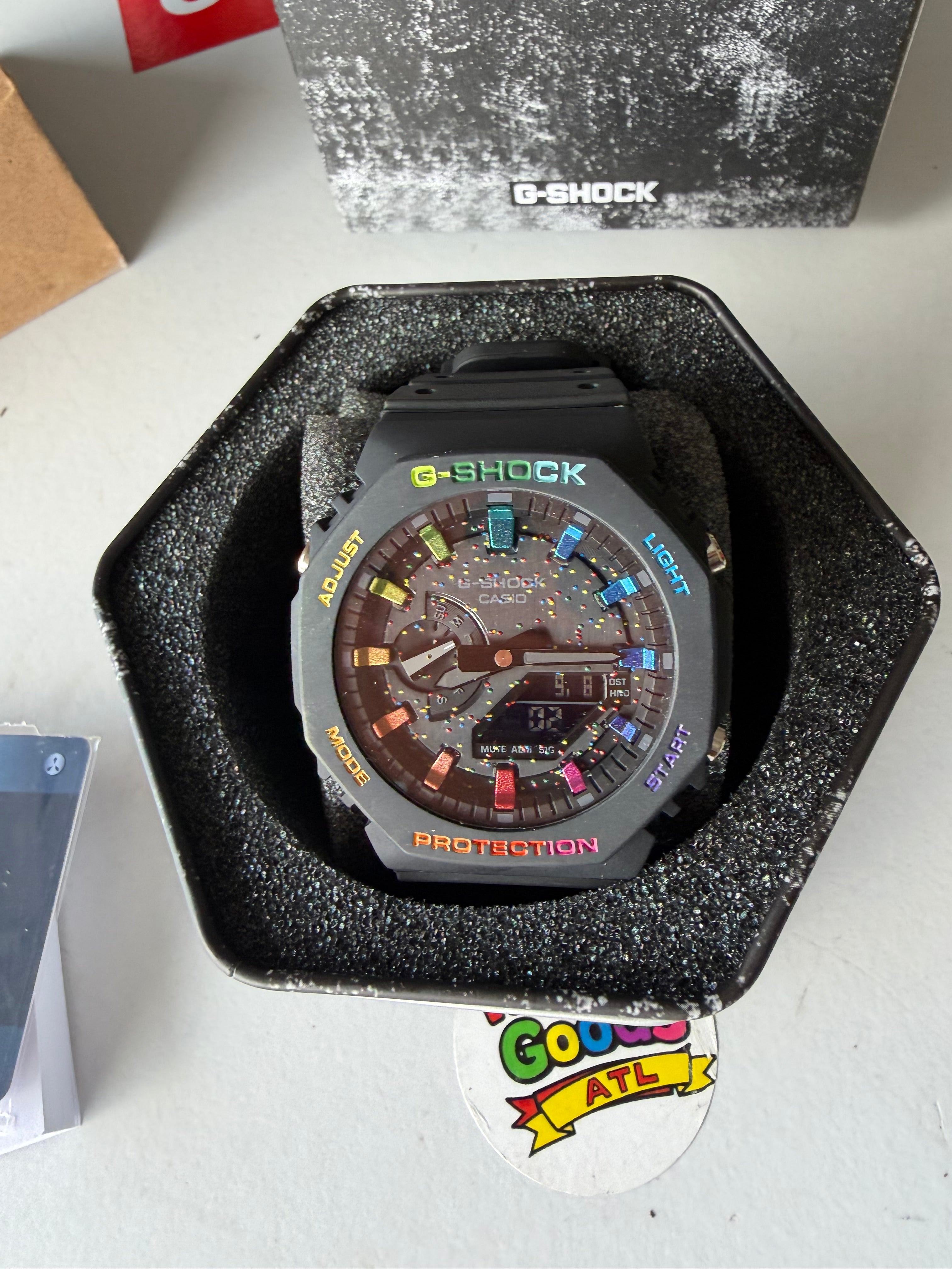 All Black Splatter G Shock