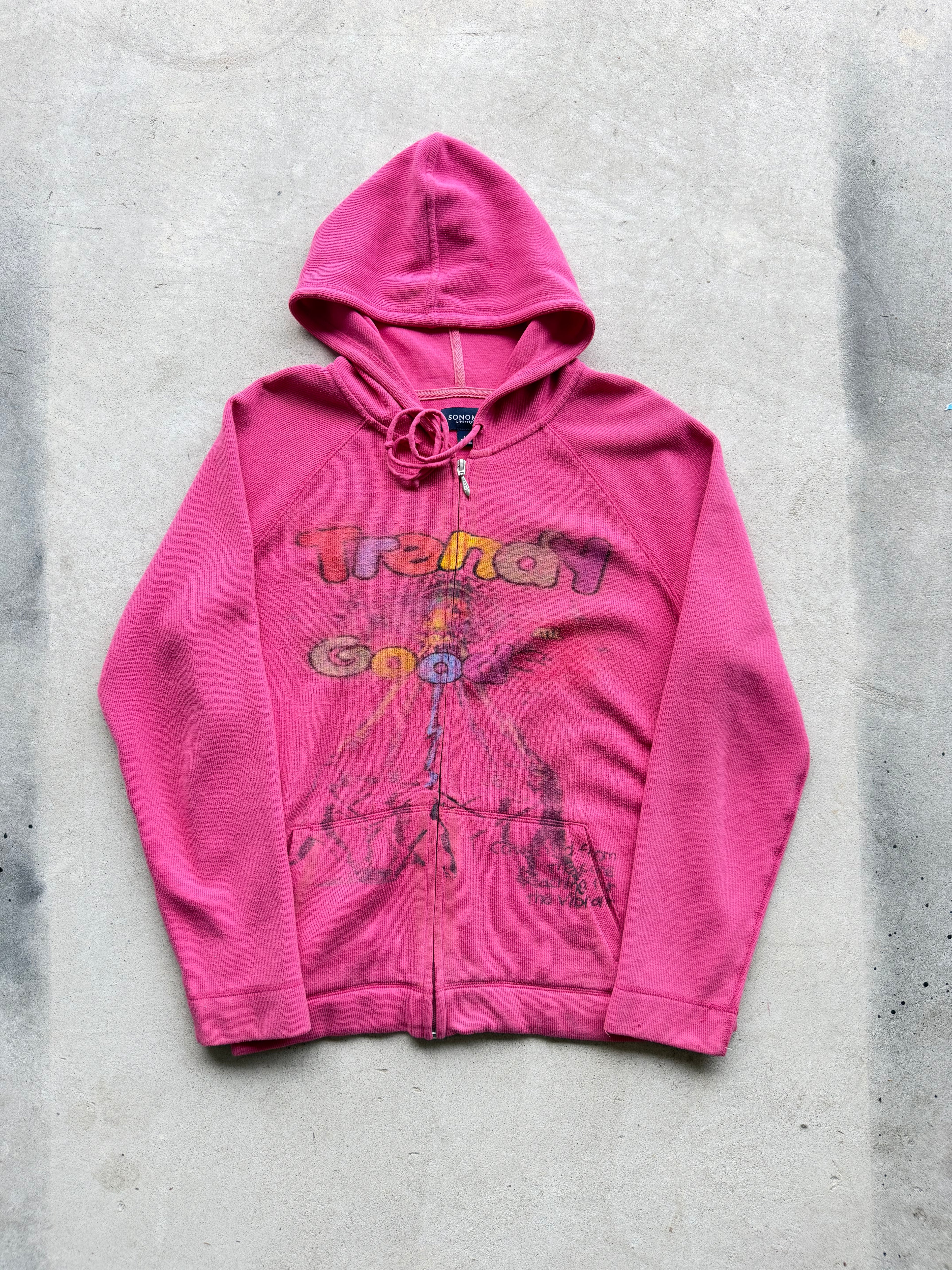 Pink Trendy Thermal hoodie