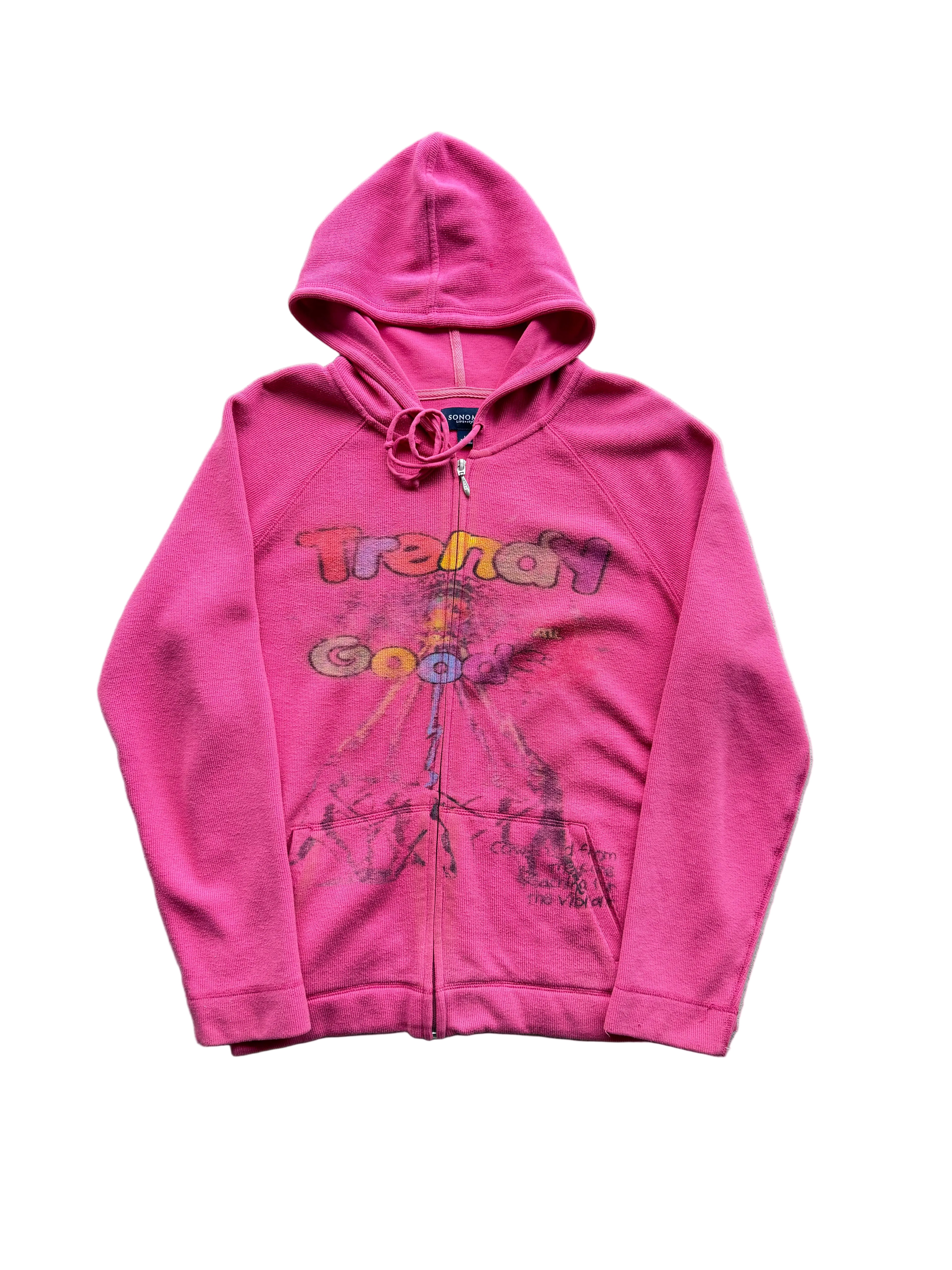Pink Trendy Thermal hoodie