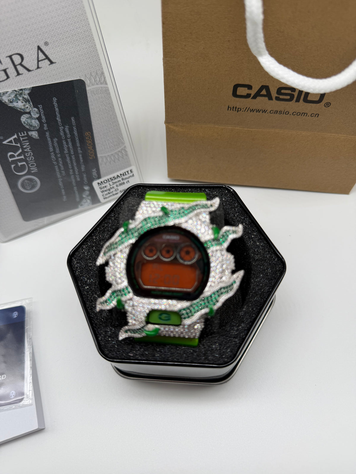 Green Iced G Shock