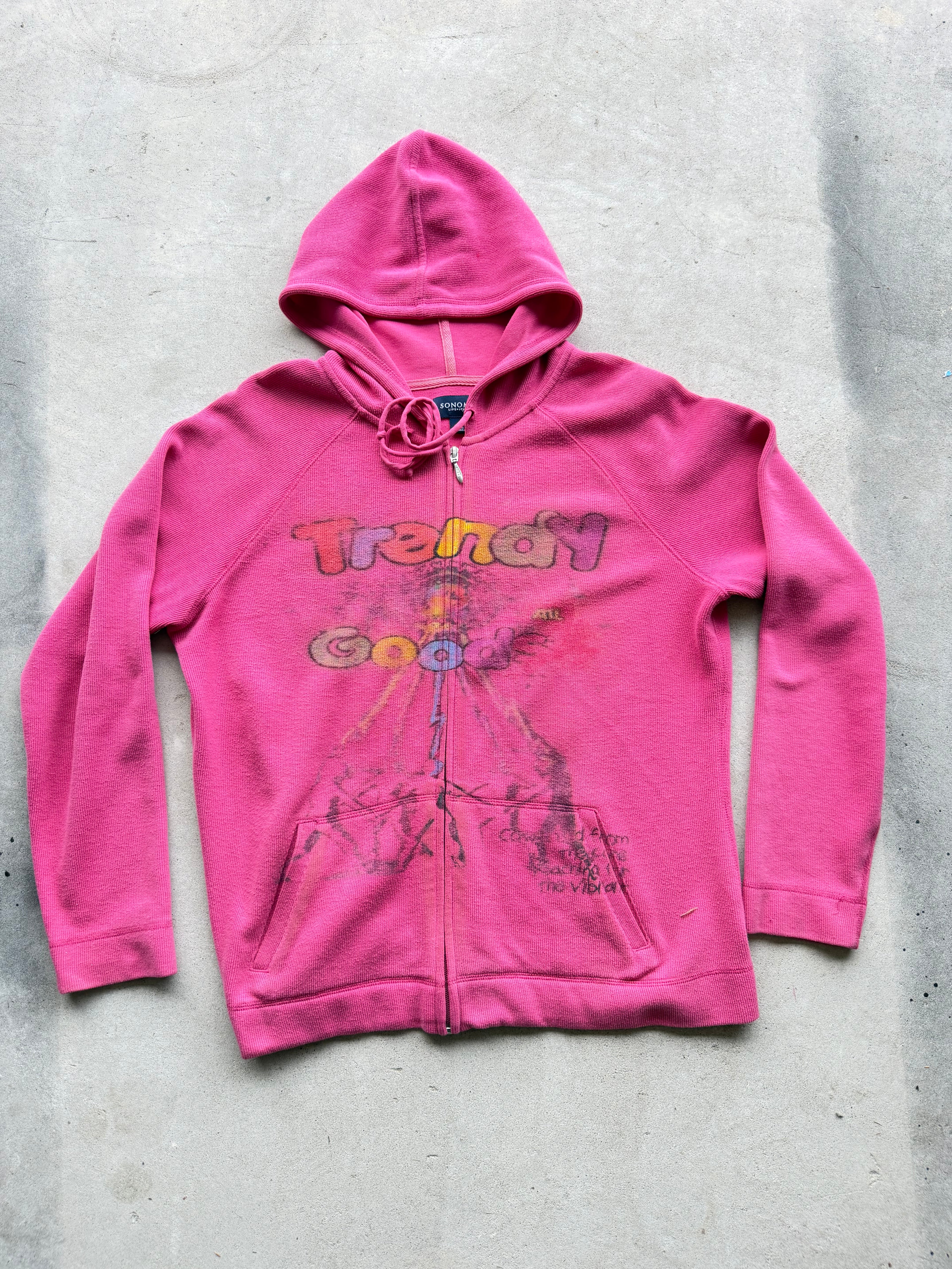 Pink Trendy Thermal hoodie