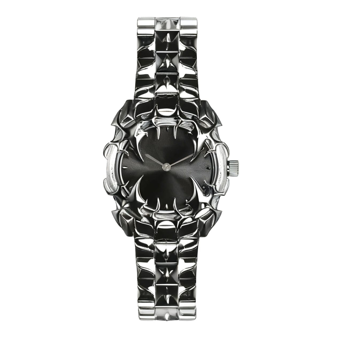 Silver N Black Claw Watch