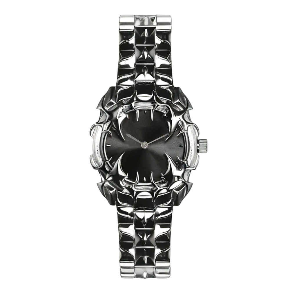 Silver N Black Claw Watch