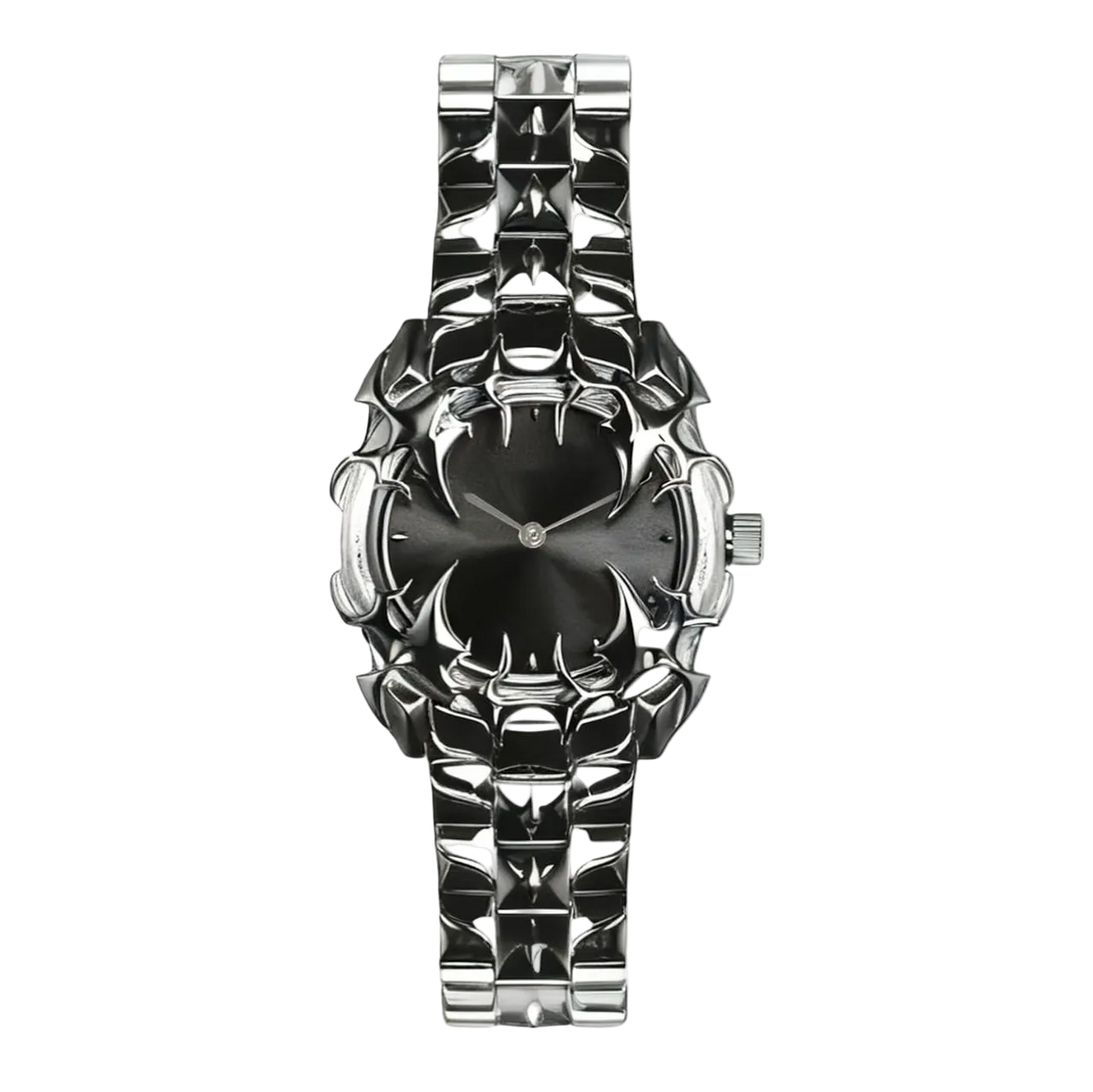 Silver N Black Claw Watch