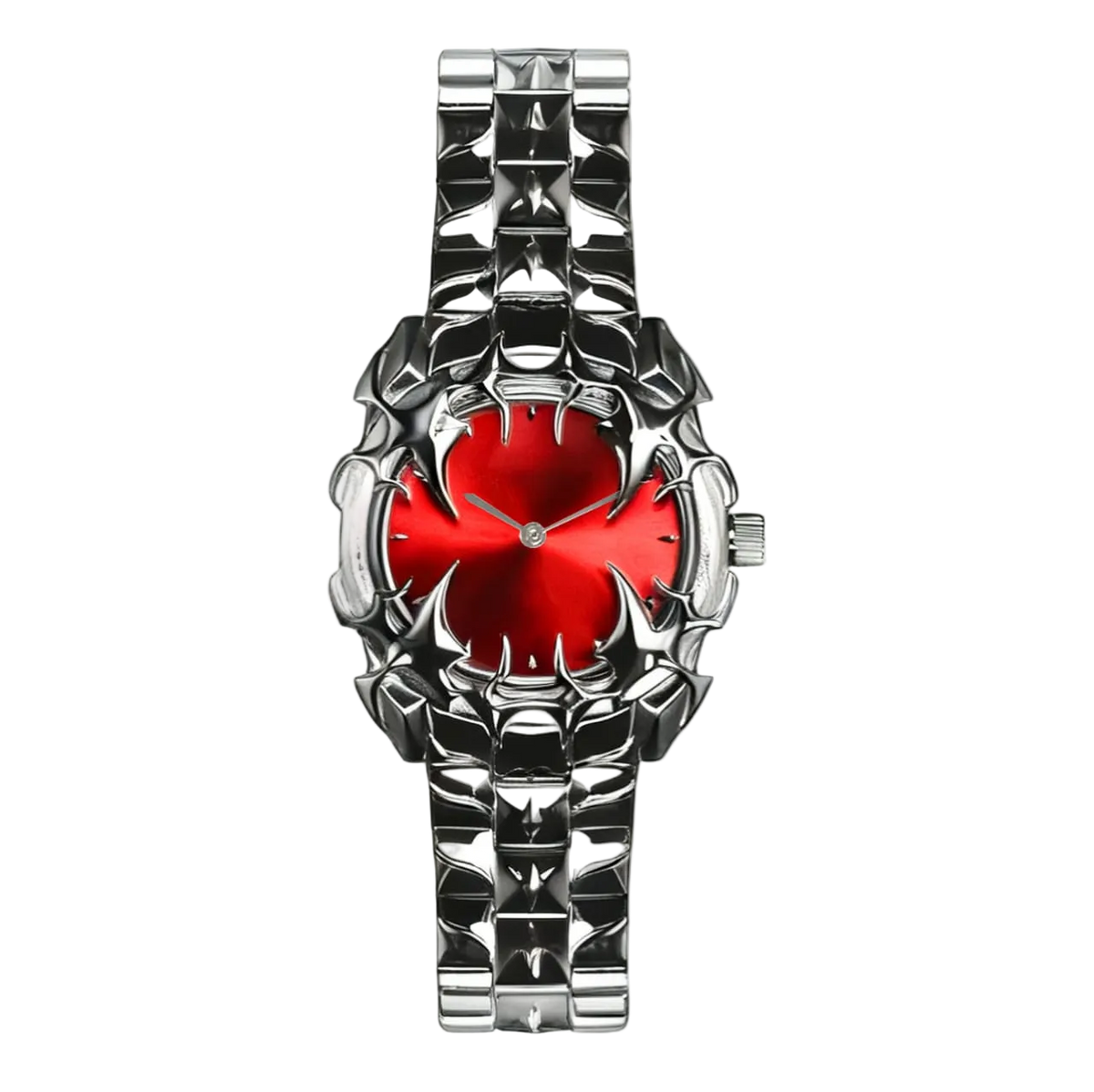 Silver N Red Claw Watch