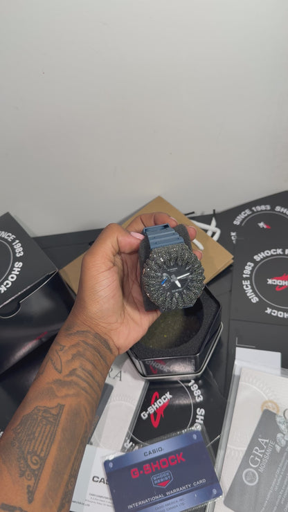 Navy Iced G Shock